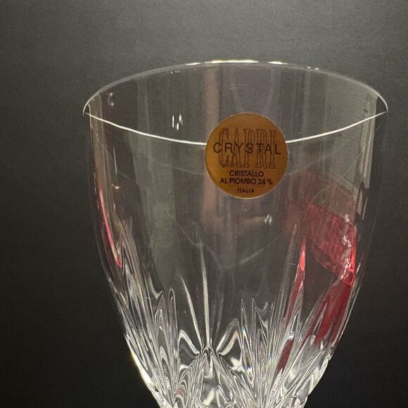 Royal Crystal Rock 24% Lead Crystal Tuscany Italy 6 Goblet Glasses Original Box - Picture 5 of 12